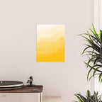 Monochromatic Pale Yellow into Gold Abstract Painting Poster Gallery Image 2
