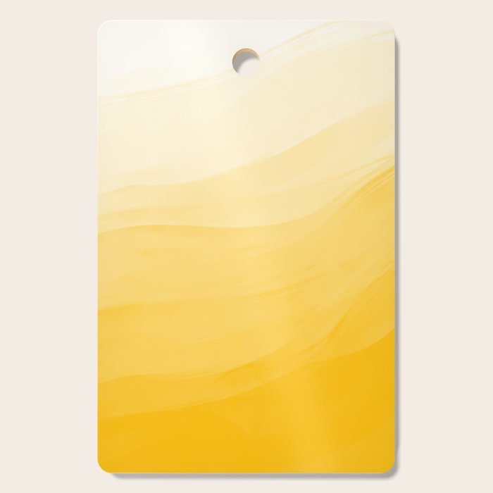 Monochromatic Pale Yellow into Gold Abstract Painting Cutting Board Gallery Image 1