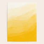 Monochromatic Pale Yellow into Gold Abstract Painting Poster Gallery Image 4