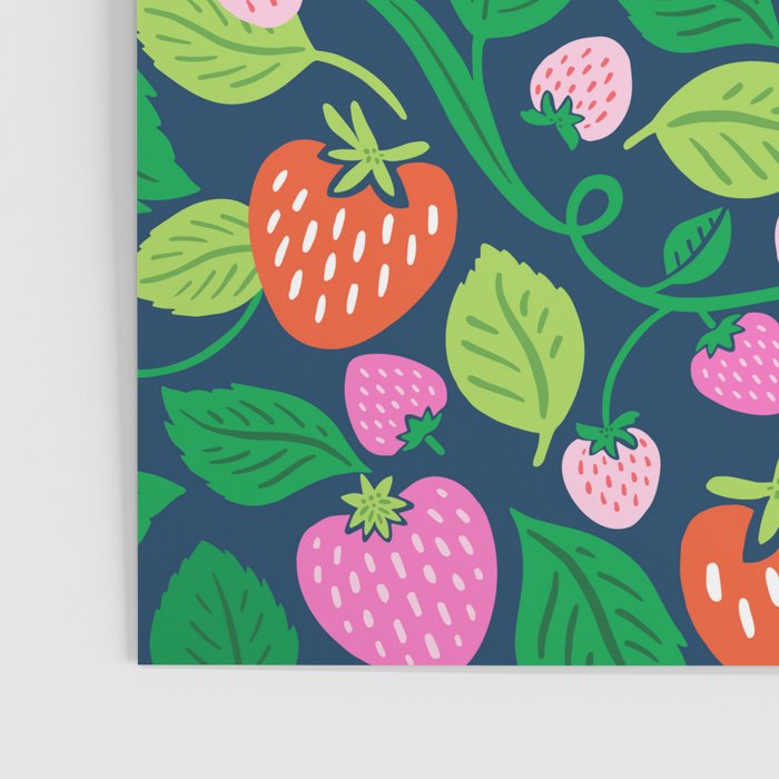 Strawberry Fields - Pink and Blue Poster Gallery Image 3