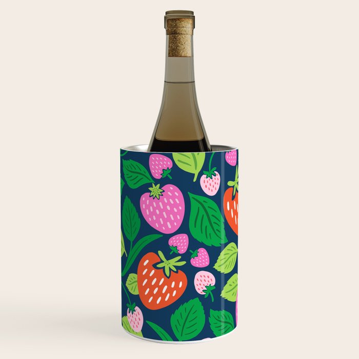 Strawberry Fields - Pink and Blue Wine Chiller Gallery Image 2