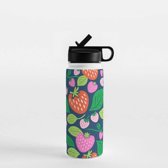 Strawberry Fields - Pink and Blue Water Bottle Gallery Image 1