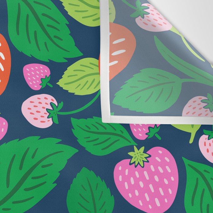 Strawberry Fields - Pink and Blue Wall Tapestry Gallery Image 3