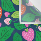 Strawberry Fields - Pink and Blue Wall Tapestry Gallery Image 3