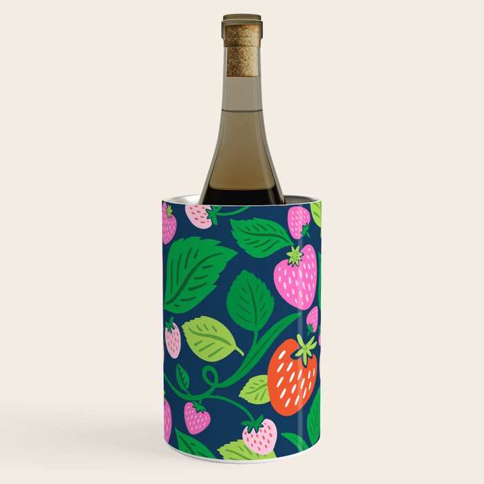 Strawberry Fields - Pink and Blue Wine Chiller Gallery Image 3