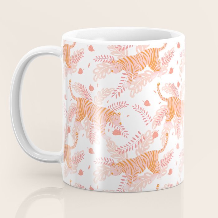 Orange and pink tiger Coffee Mug Gallery Image 3