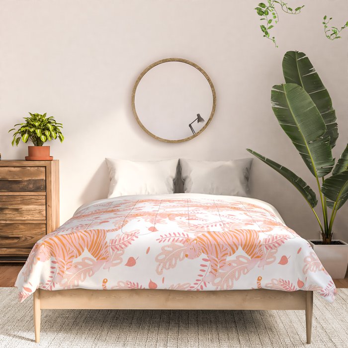 Orange and pink tiger Comforter Gallery Image 3