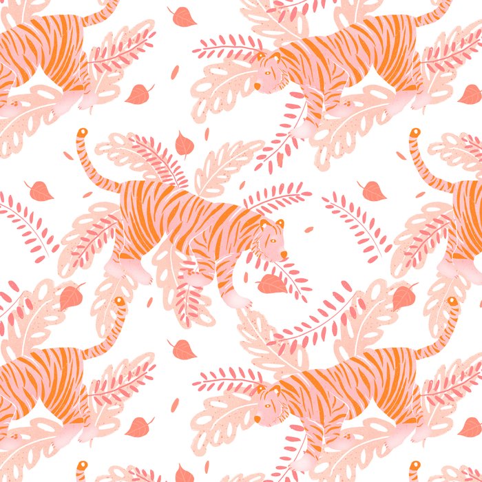 Orange and pink tiger Coffee Mug Gallery Image 2