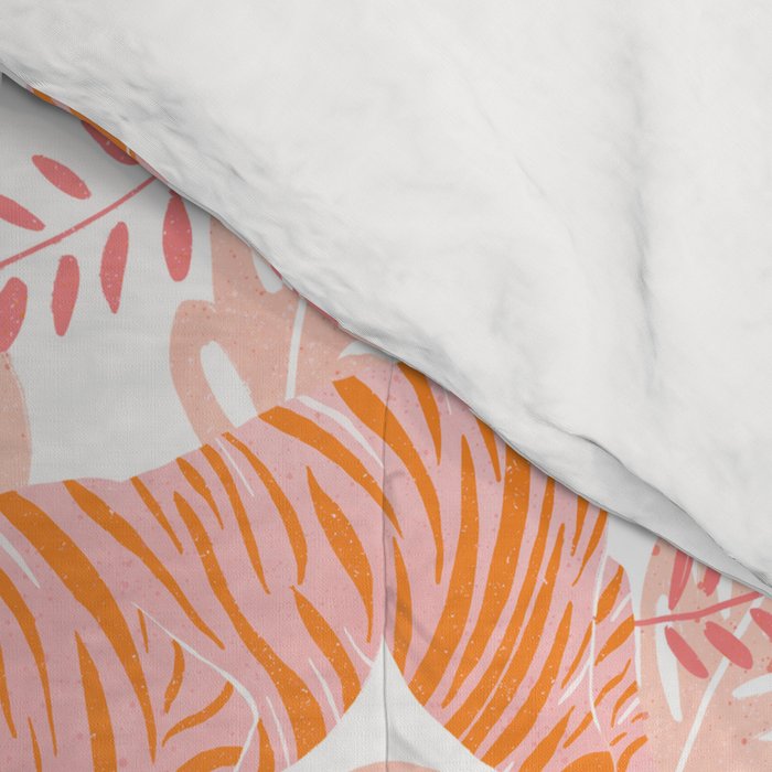 Orange and pink tiger Comforter Gallery Image 4