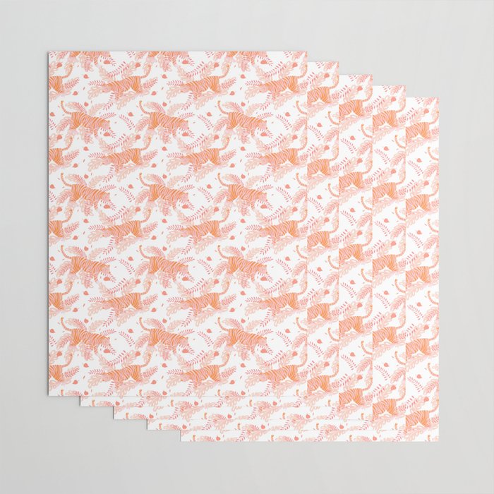 Orange and pink tiger Wrapping Paper Gallery Image 3
