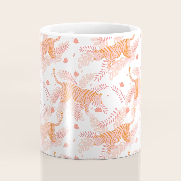 Orange and pink tiger Coffee Mug Gallery Image 4