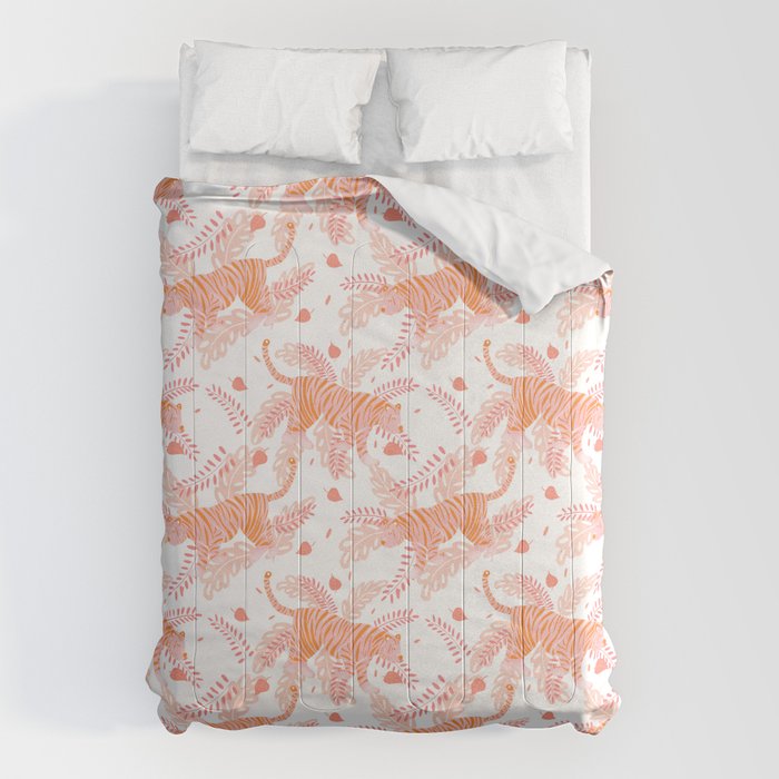 Orange and pink tiger Comforter Gallery Image 6