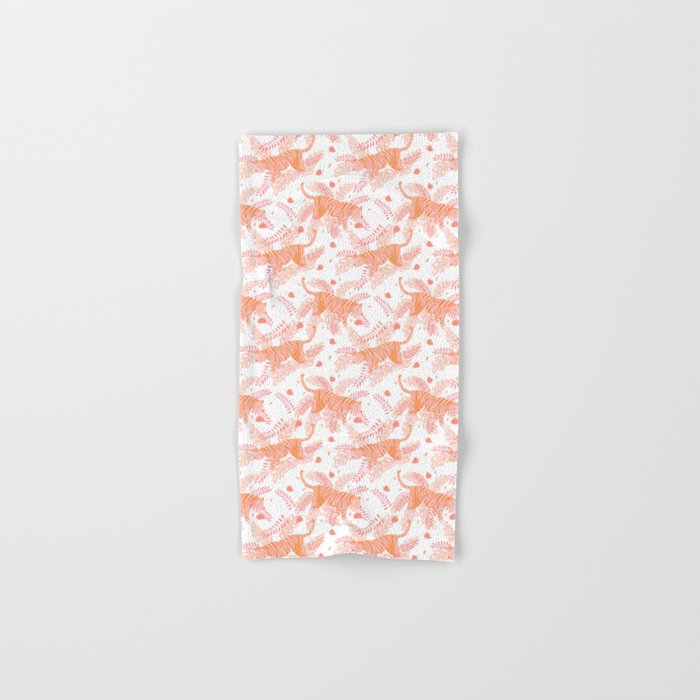 Orange and pink tiger Bath Towel Gallery Image 1
