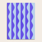 Retro Wavy Lines Pattern in Ocean Blue Notebook Gallery Image 4