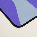 Retro Wavy Lines Pattern in Ocean Blue Desk Mat Gallery Image 4