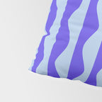 Retro Wavy Lines Pattern in Ocean Blue Pillow Sham Gallery Image 4