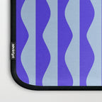 Retro Wavy Lines Pattern in Ocean Blue Laptop Sleeve Gallery Image 3