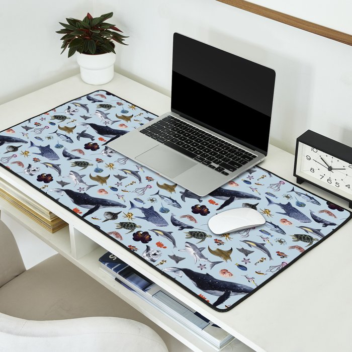 SEA CREATURES poster with names Desk Mat Gallery Image 2