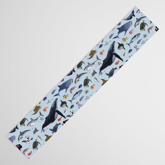 SEA CREATURES poster with names Table Runner Gallery Image 3