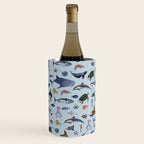 SEA CREATURES poster with names Wine Chiller Gallery Image 1