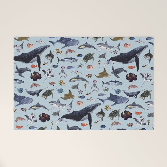 SEA CREATURES poster with names Welcome Mat Gallery Image 1