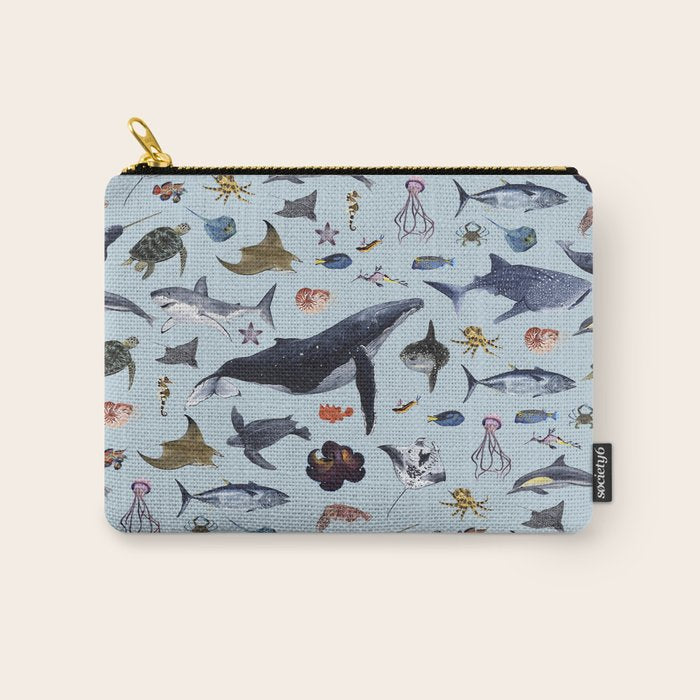 SEA CREATURES poster with names Carry All Pouch Gallery Image 1