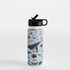 SEA CREATURES poster with names Water Bottle Gallery Image 1