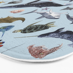 SEA CREATURES poster with names Bath Mat Gallery Image 3