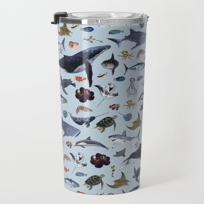 SEA CREATURES poster with names Travel Mug Gallery Image 3
