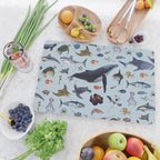SEA CREATURES poster with names Cutting Board Gallery Image 2