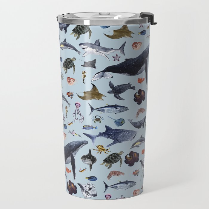SEA CREATURES poster with names Travel Mug Gallery Image 2