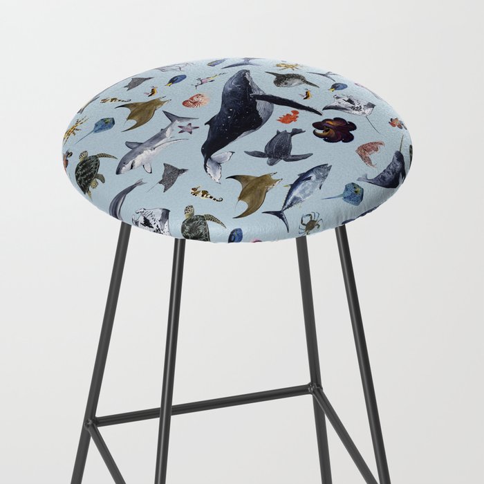 SEA CREATURES poster with names Stool Gallery Image 2
