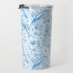 Mermaid Toile - Blue Travel Mug Gallery Image 3