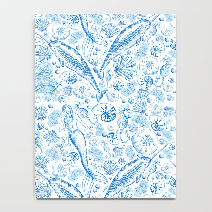 Mermaid Toile - Blue Notebook Gallery Image 4