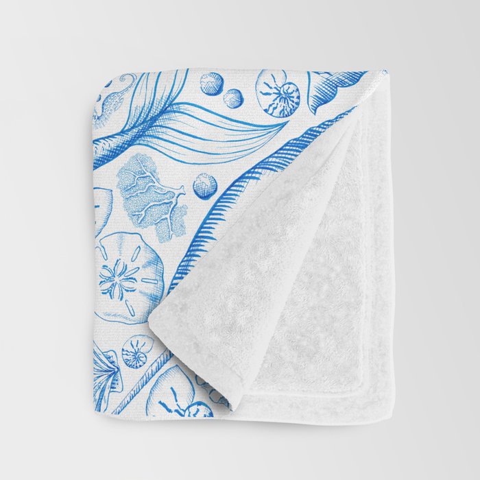 Mermaid Toile - Blue Throw Blanket Gallery Image 3