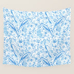 Mermaid Toile - Blue Wall Tapestry Gallery Image 4