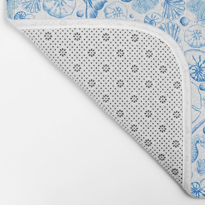 Mermaid Toile - Blue Bath Mat Gallery Image 2