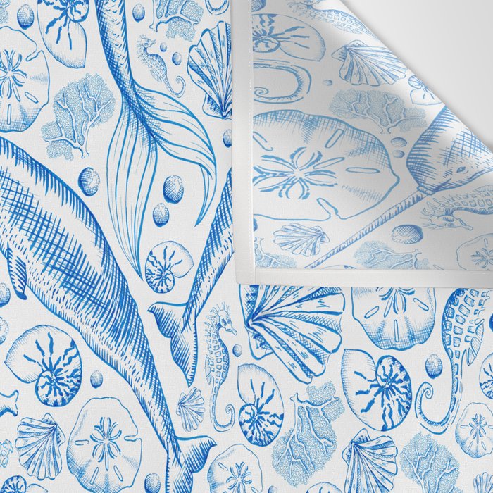 Mermaid Toile - Blue Wall Tapestry Gallery Image 3