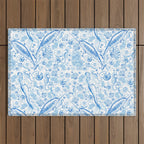 Mermaid Toile - Blue Outdoor Rug Gallery Image 1