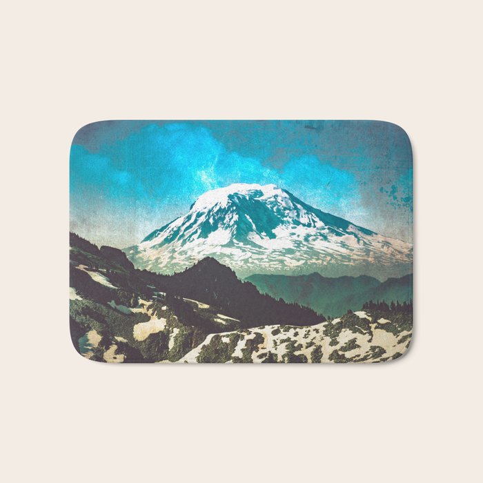 Mt Adams from Mt Rainier Washington State - Nature Photography Bath Mat Gallery Image 1