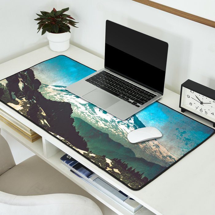 Mt Adams from Mt Rainier Washington State - Nature Photography Desk Mat Gallery Image 2