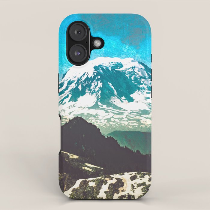 Mt Adams from Mt Rainier Washington State - Nature Photography iPhone Case Gallery Image 1