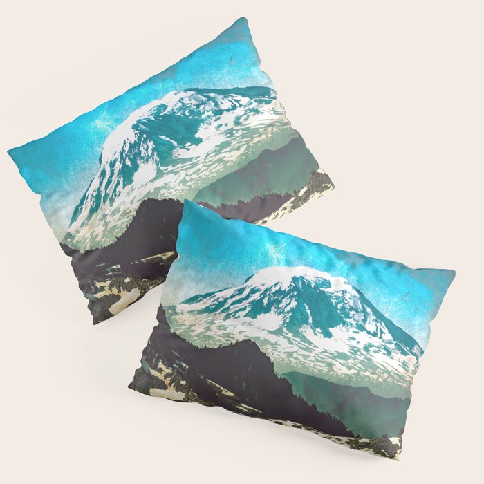 Mt Adams from Mt Rainier Washington State - Nature Photography Pillow Sham Gallery Image 3