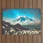 Mt Adams from Mt Rainier Washington State - Nature Photography Outdoor Rug Gallery Image 1