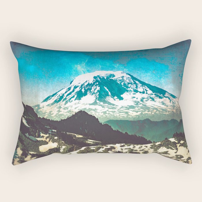 Mt Adams from Mt Rainier Washington State - Nature Photography Rectangular Pillow Gallery Image 2