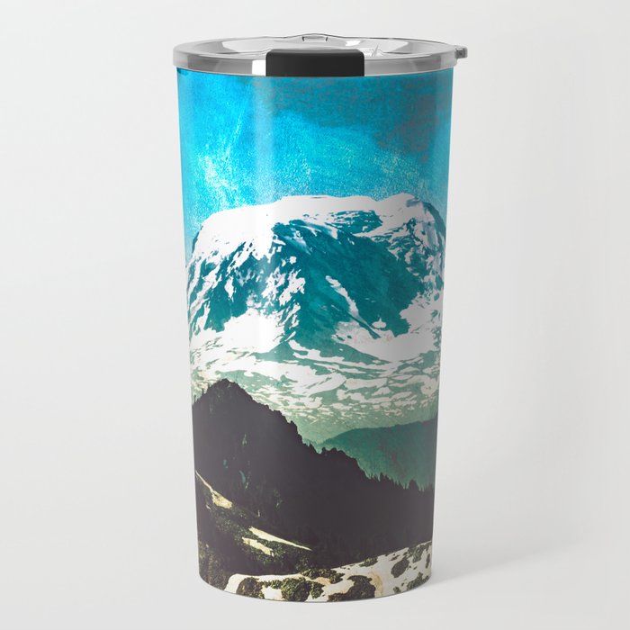 Mt Adams from Mt Rainier Washington State - Nature Photography Travel Mug Gallery Image 1
