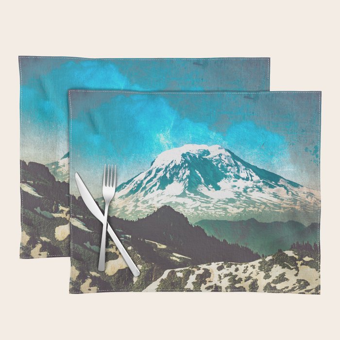Mt Adams from Mt Rainier Washington State - Nature Photography Placemat Gallery Image 1