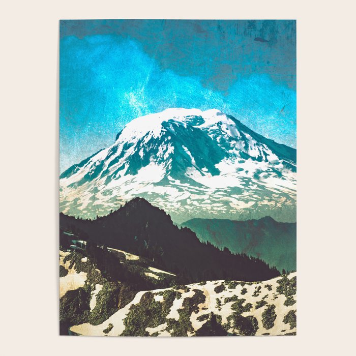 Mt Adams from Mt Rainier Washington State - Nature Photography Poster Gallery Image 4