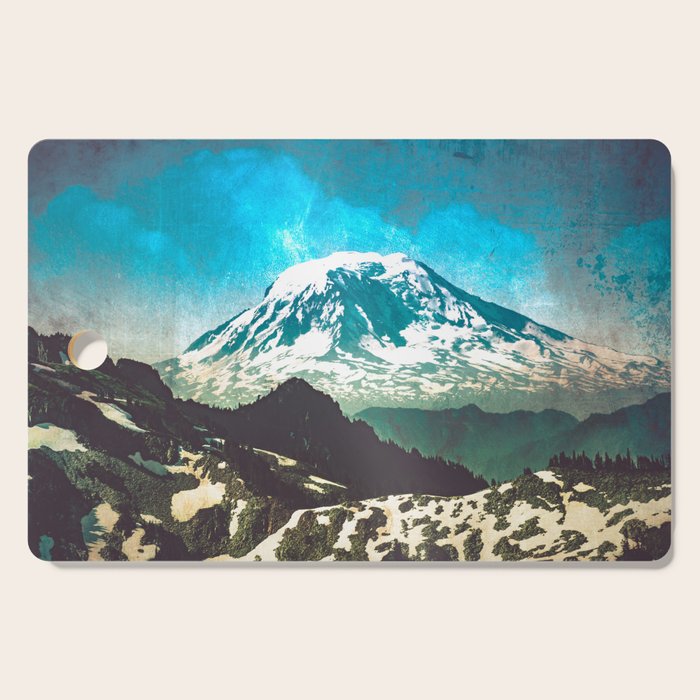 Mt Adams from Mt Rainier Washington State - Nature Photography Cutting Board Gallery Image 1