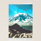 Mt Adams from Mt Rainier Washington State - Nature Photography Stationery Card Gallery Image 2